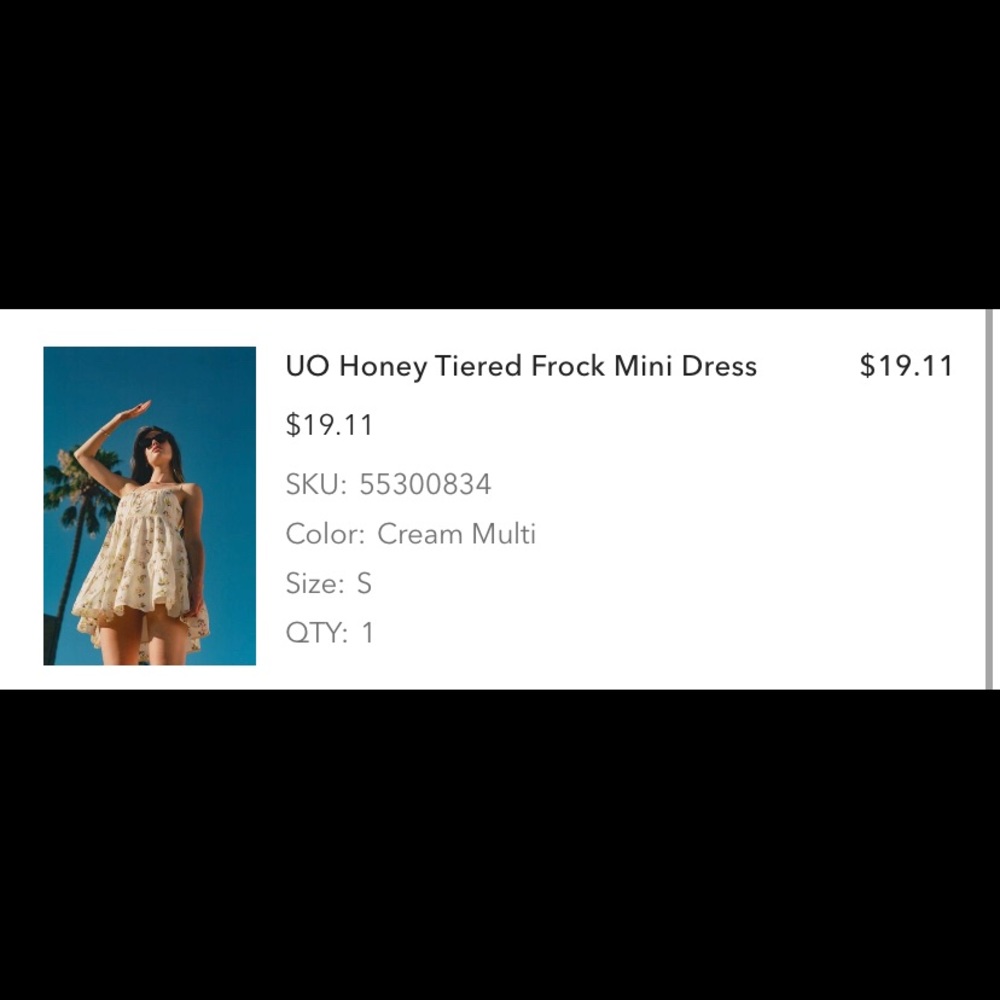 Urban Outfitters Cream Flowy Floral Dress